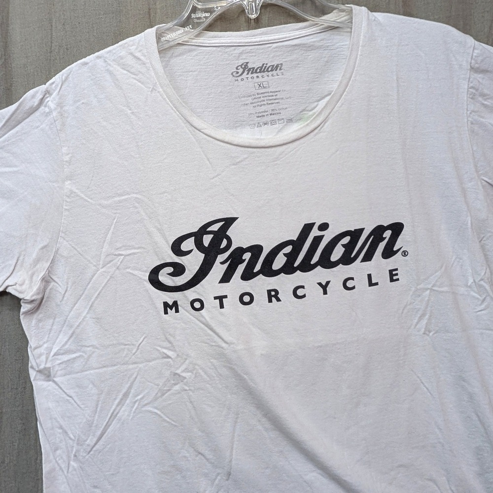 Indian Motorcycle St Pete Florida Graphic T-Shirt White XL Short Sleeve Tee
